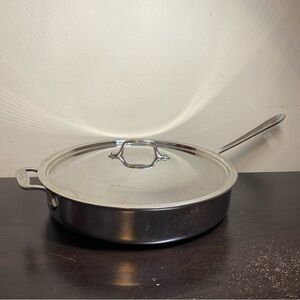 All-Clad Stainless Steel Sauté Pan with Lid 6 Qt